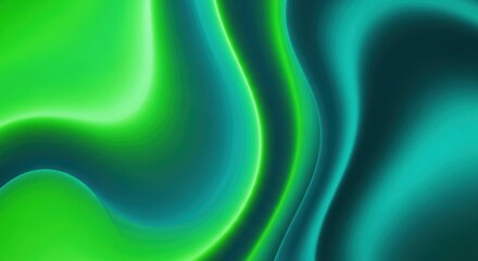 Abstract flowing green and teal aurora borealis inspired background texture