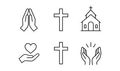 Festive faith symbols for religious holidays and spiritual events