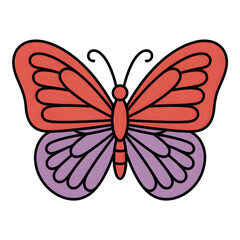 Colorful Butterfly Illustration Coloring page