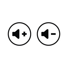 volume plus and minus button, volume control icon