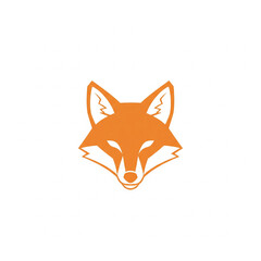 Obraz premium Clever orange fox face logo design for modern branding and playful concepts