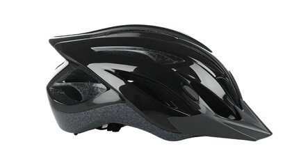 Fototapeta premium Black Bicycle Helmet for Cycling Safety.