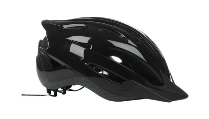 Fototapeta premium Black Bicycle Helmet Safety Gear Protection.