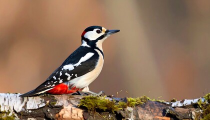 Woodpecker perched on branch