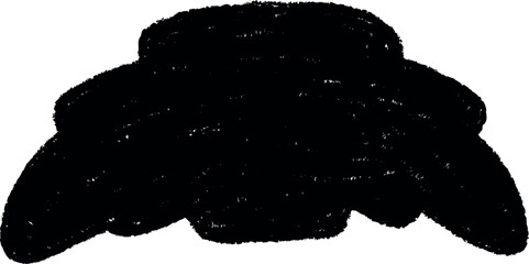 Elegant black feather fan accessory for glamour and fashion vector Handmade Hand Drawn