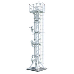 Industrial Distillation Column White Metal Tower for Refineries and Chemical Plants