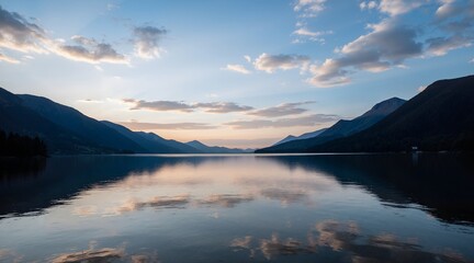 Fototapeta premium mountain lake in the morning
