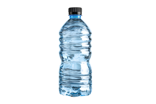 Bottled water plastic bottle refreshment hydration drink cool blue transparent