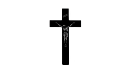 Black Crucifix with Jesus Christ detailed illustration featuring redemption, religious, faith, theology, background, resurrection design