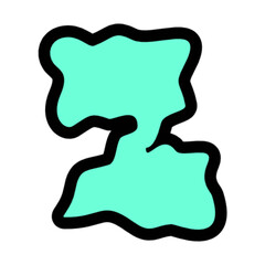 Aqua Letter  Graphic