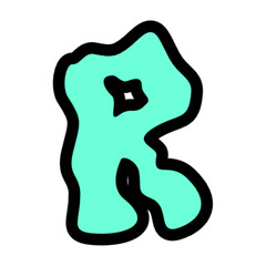 Aqua Letter  Graphic