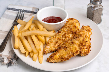chicken tenders with  fries
