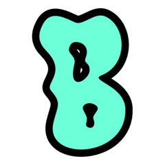 Aqua Letter  Graphic