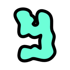 Aqua Letter  Graphic