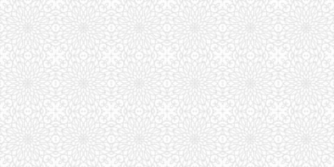 Luxurious white arabesque background with gold mandala style art vector