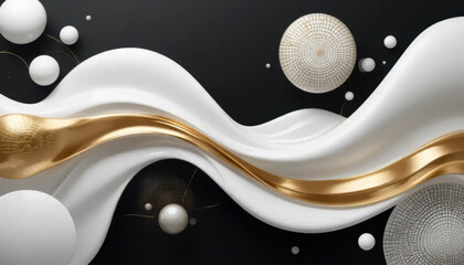 Abstract composition featuring smooth, organic shapes