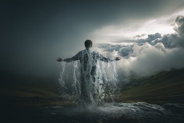 Person Transformed Into Liquid On Peak