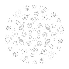 Christmas Ornament and Star Pattern