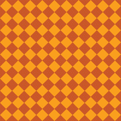 Seamless geometric diamond pattern in various orange shades, abstract ornamental background for autumn, fall holidays, Thanksgiving, textile, and wrapping paper design