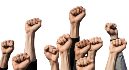 Raised Fists Unity and Protest detailed illustration featuring activism, community, people, rebellion, together, raised design concept for modern