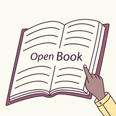 hand holding a book vector icon 