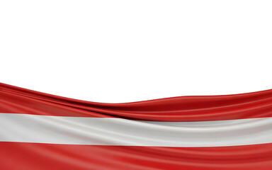 Austria's vibrant flag waving gracefully, perfect for national holidays, travel promotions, and patriotic themes