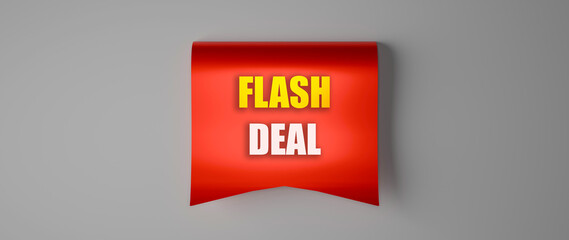 A flash deal promotion featuring a repeated flash deal message