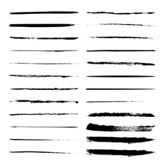 Collection of Hand-Drawn Brush Strokes	
