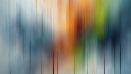 Abstract vertical streaks of blue orange green and gray colors with a painterly texture background