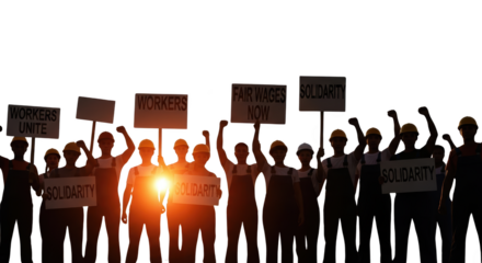 Workers Protesting for Fair Wages detailed illustration featuring career, construction, job, reform, protest, voice design concept for modern