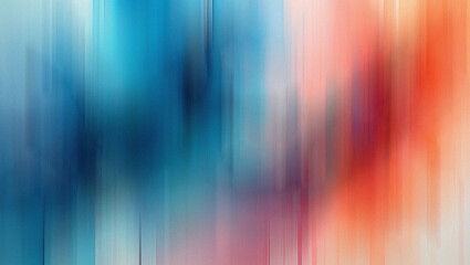 Abstract vertical streaks of blue pink and orange against a light background image photo