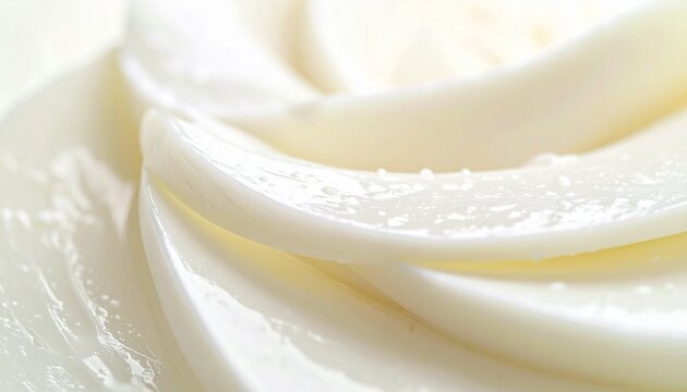 A ultra hyper-realistic, macro shot of a thin slice of fresh mozzarella cheese, its creamy texture.