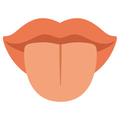 Open human mouth with tongue, oral cavity illustration ideal for speech or anatomy education themes.

