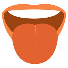 Open human mouth with tongue, oral cavity illustration ideal for speech or anatomy education themes.

