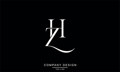 HZ, ZH, H, Z Abstract Letters Logo Monogram Design Font Icon Vector Initials
