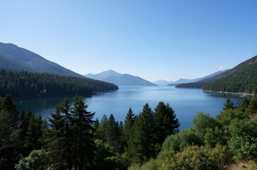 mountain lake in the mountains