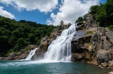 Fototapeta premium waterfall in the mountains