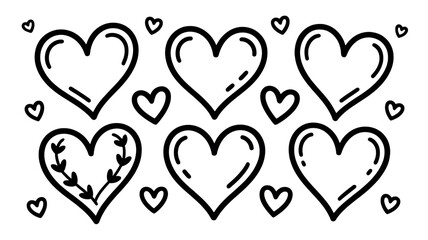Elegant heart designs perfect for Valentine's Day, love, romance, weddings, and greeting cards