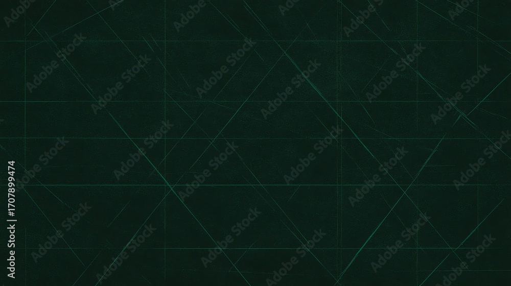 Poster abstract dark green chalkboard texture with geometric line patterns