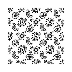Fototapeta premium Seamless pattern of paisley swirls with transparent background