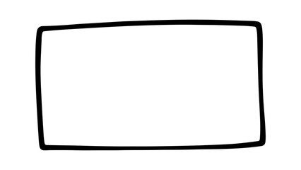 Simple black rectangle with transparent background