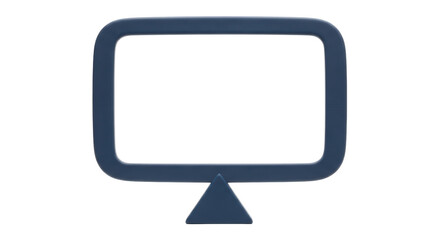 Isolated blank computer monitor, monitor screen, device display, desktop, symbol concept