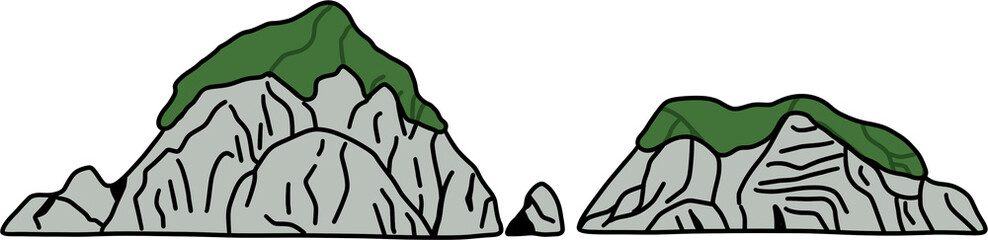 독도의 날 서독 라인드로잉 일러스트(dokdo's day korea line drawing illustration)