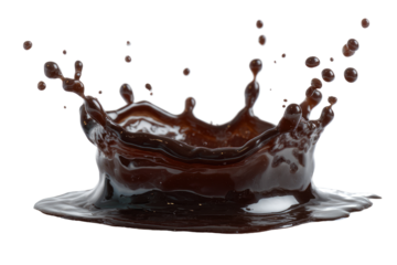 Dark liquid splash, crown shape
