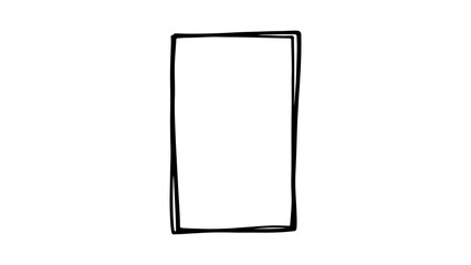 Simple rectangle frame with transparent background