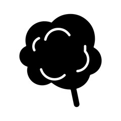 Simple tree icon with transparent background