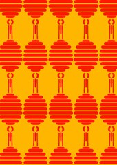 seamless pattern with orange background