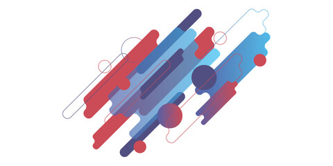 Abstract futuristic geometric colorful shape overlap layer line modern seamless background. Vector illustration.