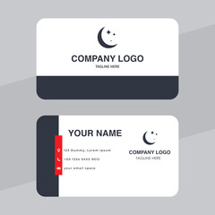 Modern Business Card Template Collection Professional Corporate Branding Design company logo moon 
