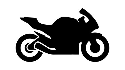 Sport motorcycle silhouette with transparent background © Al